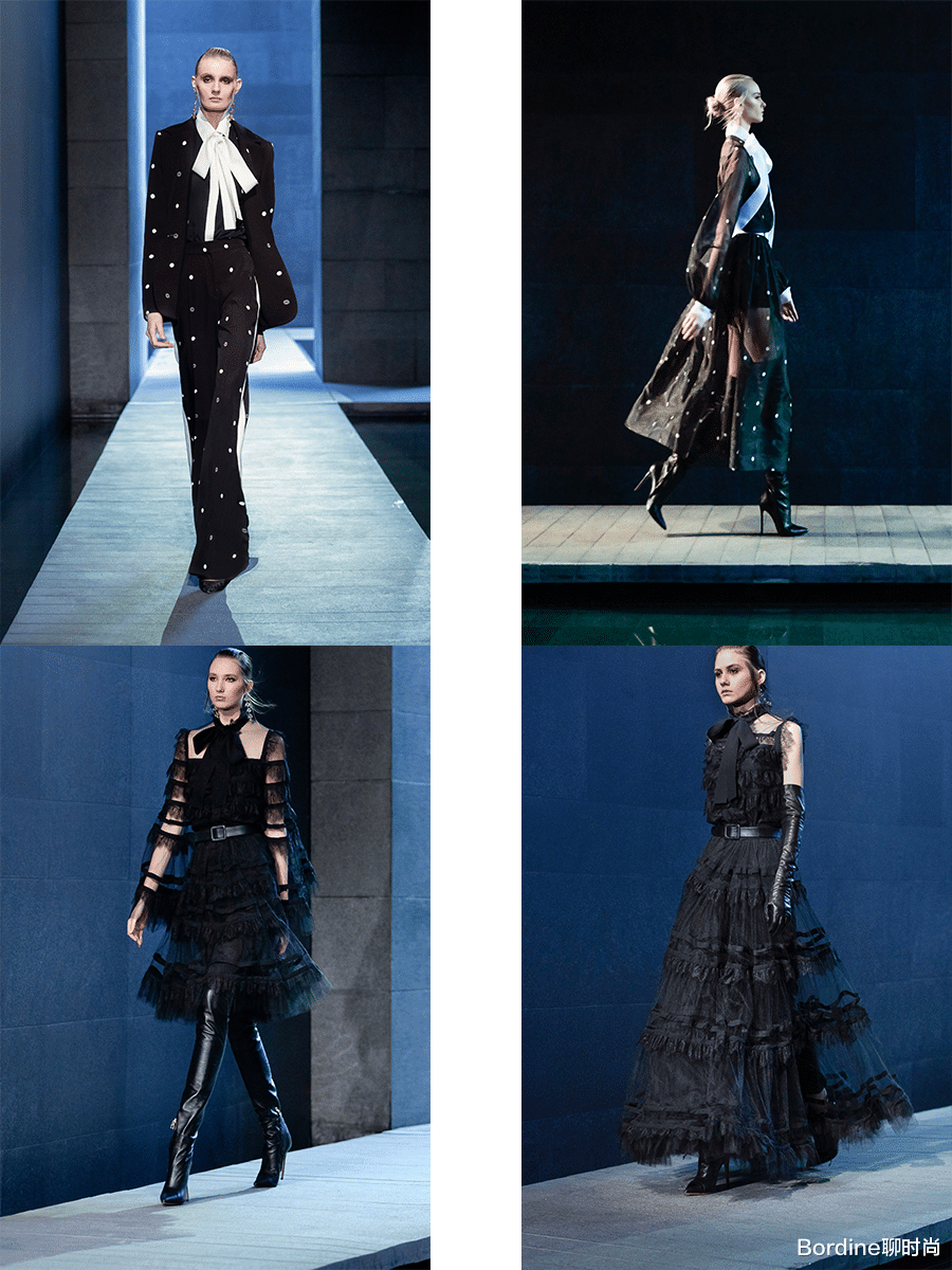 Bordine聊时尚|Elie Saab 2021秋冬系列，在困境中的坚持，对黑色和丝绒、褶皱等面料的释怀