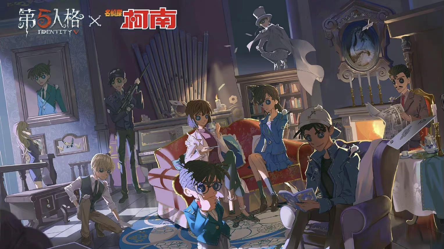 第五人格|名侦探柯南X第五人格日服联动，网友为爱发电绘制插图，全员高帅