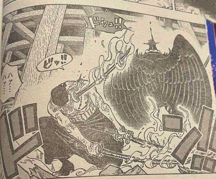 索隆|海賊王1035話：索隆用新招式斬斷燼的翅膀，破解燼的“無敵防御”