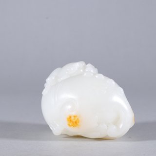 和田玉籽料|和田玉籽料牛气冲天摆件