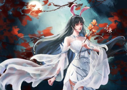 小舞|斗罗大陆：嫦娥版小舞好惊艳，两根长辫子衬托仙气，白衣装也很绝