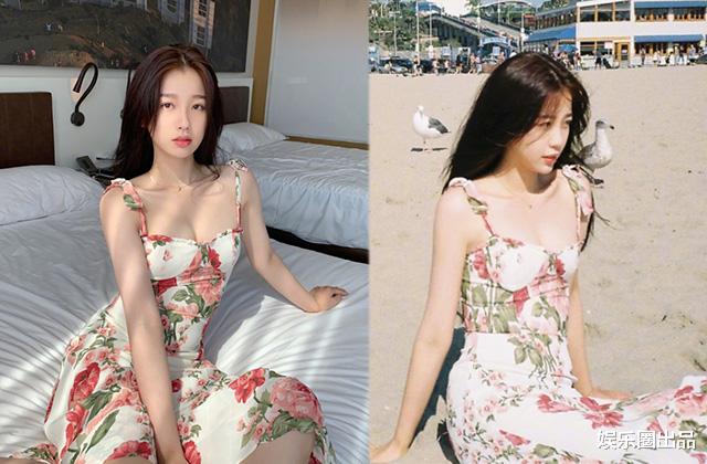 虞书欣|虞书欣穿吊带裙拍大片，室外矜持如少女，室内豪放如御姐