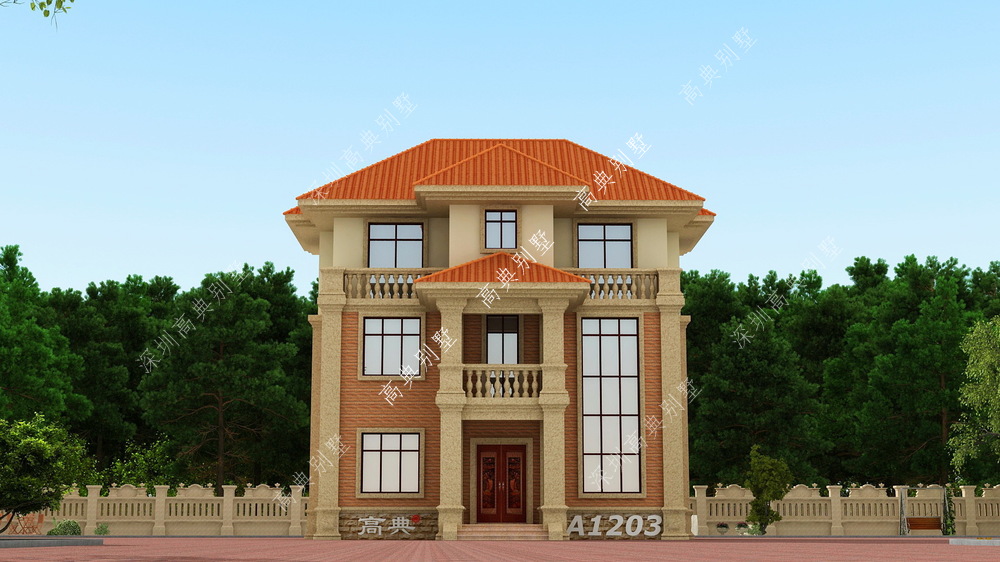 这款欧式别墅设计，成本经济，都建得起的好别墅。