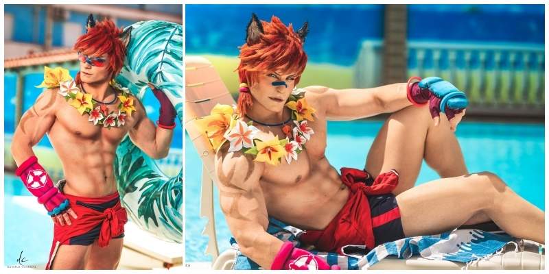 coser|意大利Coser神还原咒术回战、巫师3等众多角色，一身肌肉无可挑剔