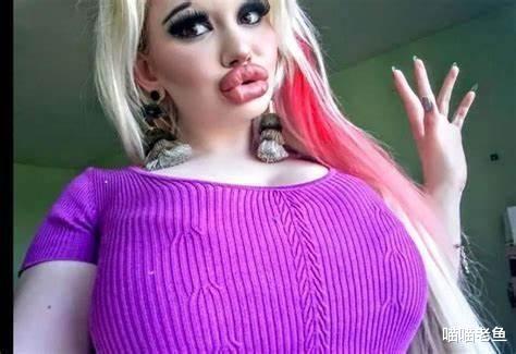 |自称是世界上嘴唇最性感的女人，保加利亚网红17次丰唇闭不上嘴