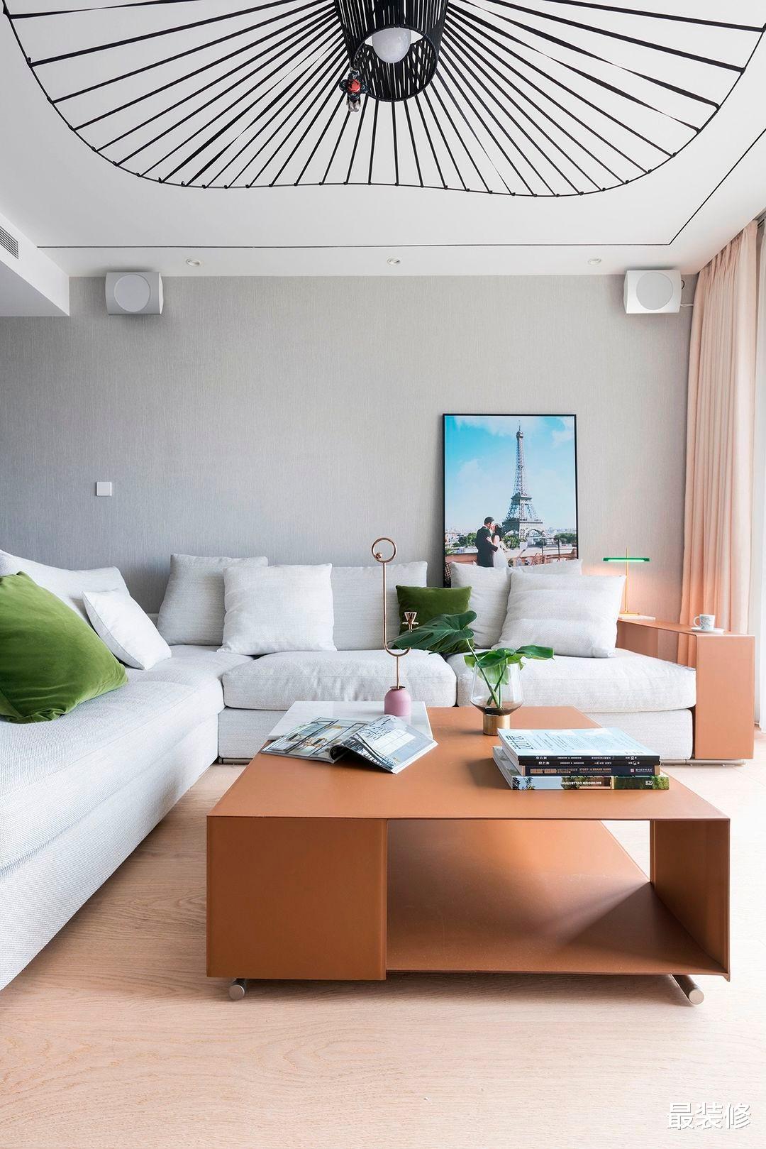 110平高层住宅,莫兰迪色为空间注入灵魂,这才是婚房该有的样子