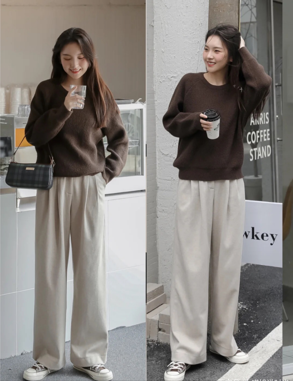 小喵说时尚 真正会穿的女人,秋天少不了一条白裤子,轻盈时尚很高级!