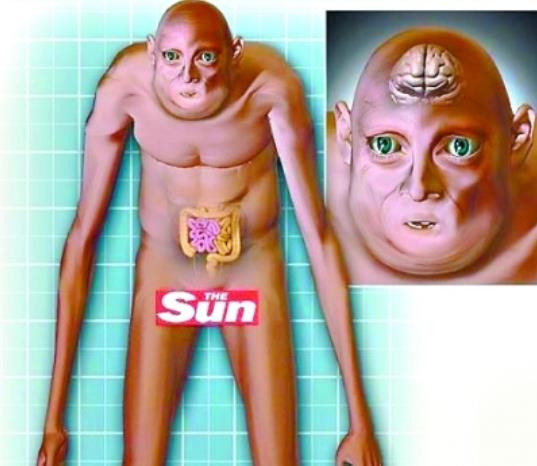 外星人 人类1000年后长这样?比外星人还丑,不想做人了