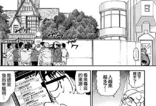 草莓甜柠檬 柯南迎来高潮,新一与小兰公开后,被记者围堵家中,灰原哀救场!