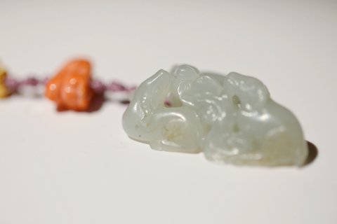 翡翠|创汇期老翡翠福娃坠——“一团和气”