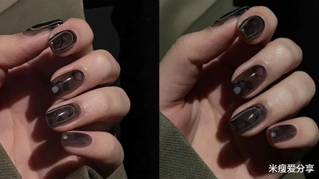 美甲 新年的第一波美甲,极致单色中的c位!