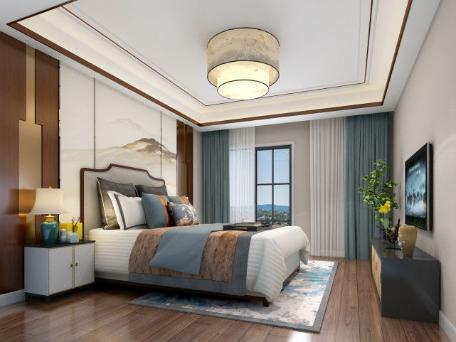 珊珊为何来迟|这么色彩缤纷的450平新中式六居室，还怪好看类