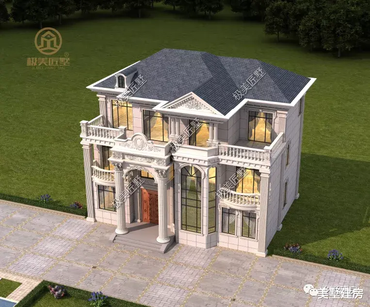 豪华大气的欧式别墅，占地184平，盖最靓的房