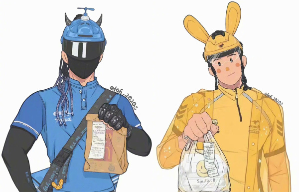 张简映岚|外卖小哥再破圈，带薪逛CJ漫展，这已经不是第一次入侵二次元了