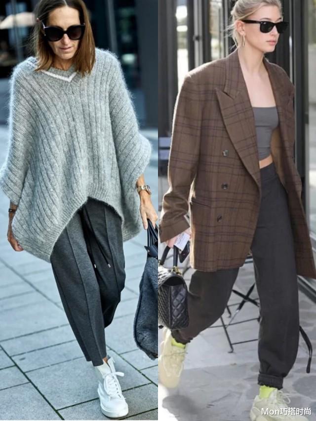 Mon巧搭时尚|早秋最时髦的配色：“浅灰+深灰”，气质高级，谁看了不说一声绝