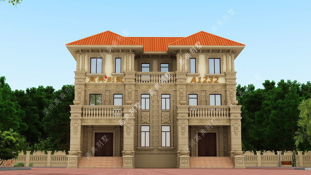 这款欧式双拼别墅，兄弟建一栋，带来生活上的享受。