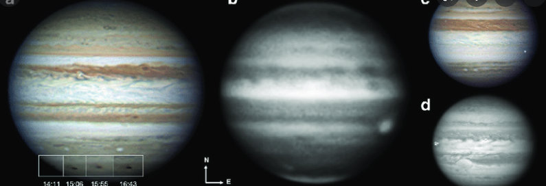 在这张“幸运”的红外图像中，木星看起来像个火球