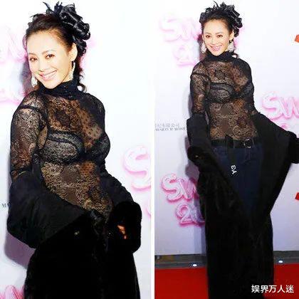 袁立|女星越老红毯越爱露？袁立穿透视衣真空上，宁静现场脱外套很经典