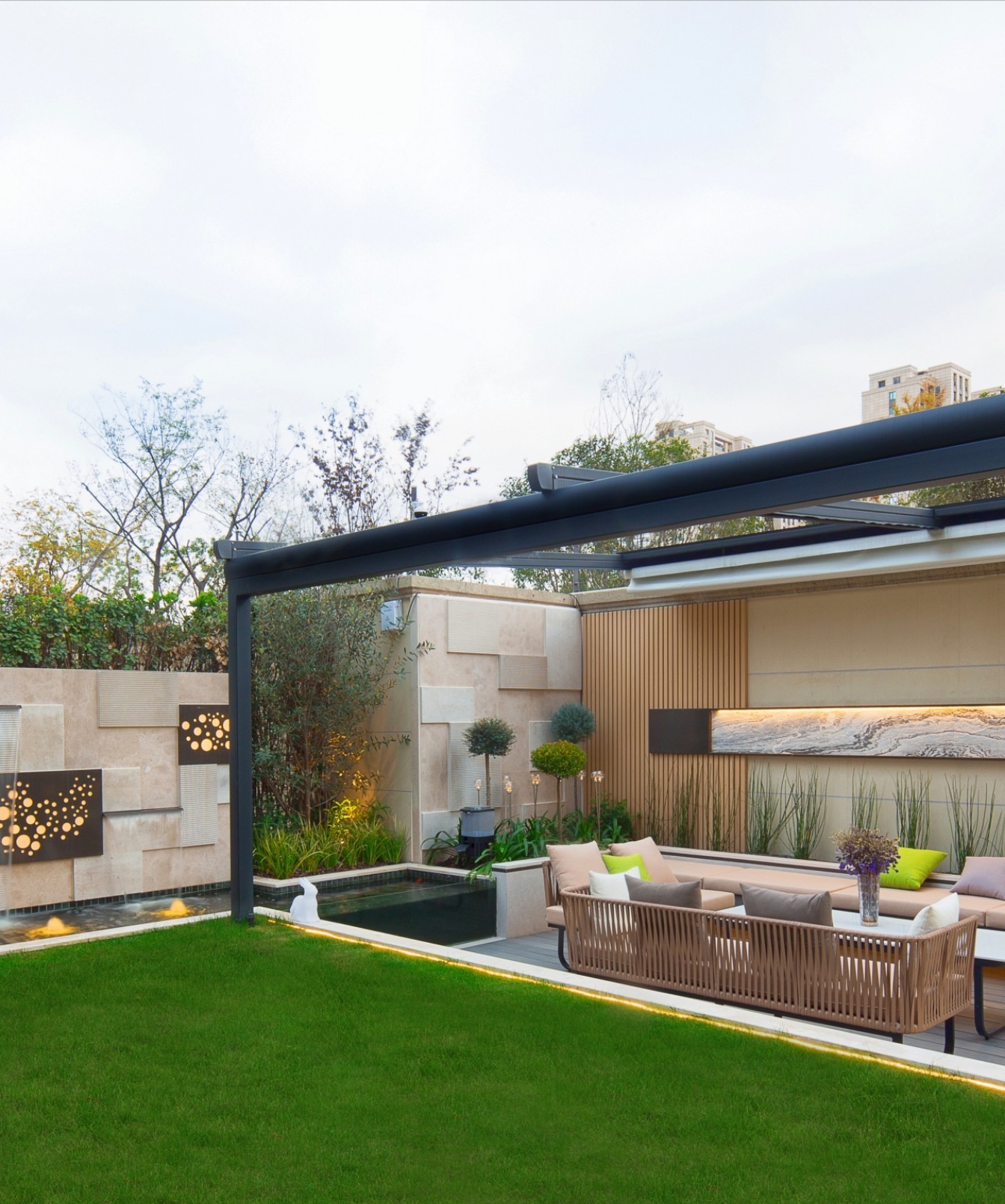 混凝土|适合“懒人”，低维护庭院花园设计，这种简约现代小院实用好打理