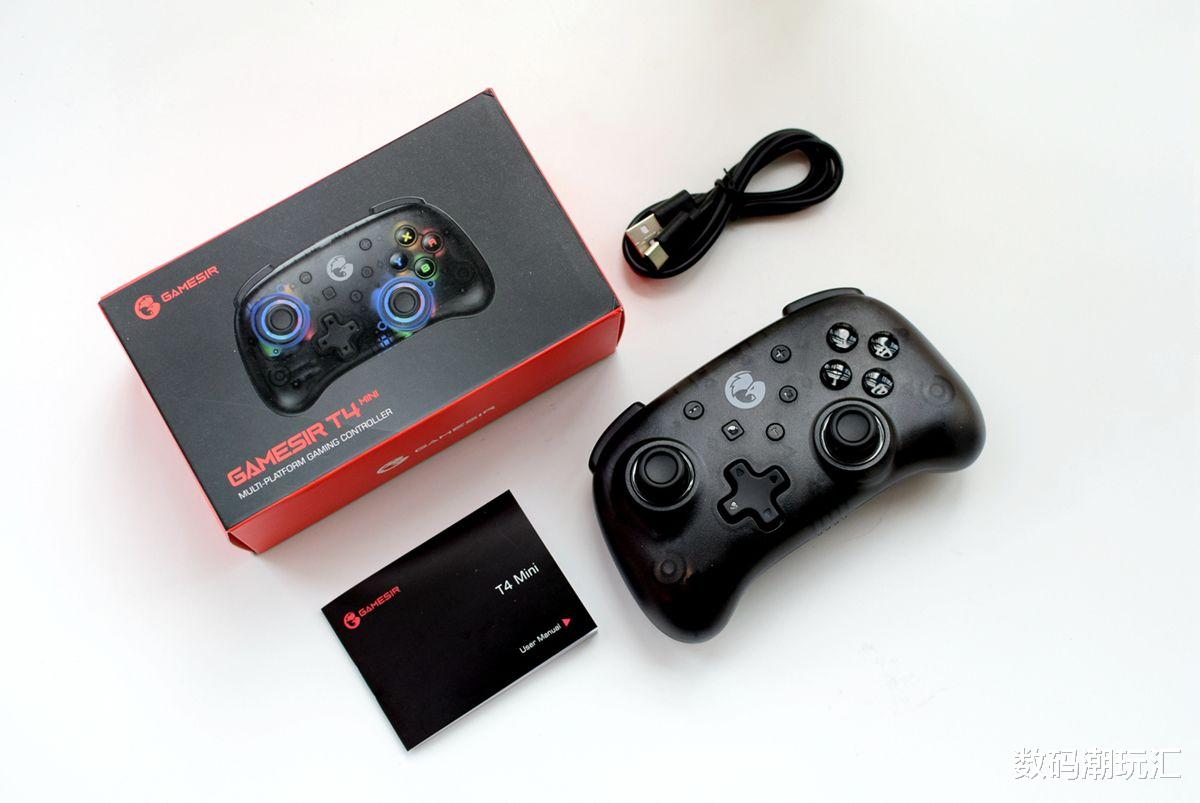 游戏手柄|盖世小鸡T4 mini游戏手柄:可调灯光、震动,支持多平台