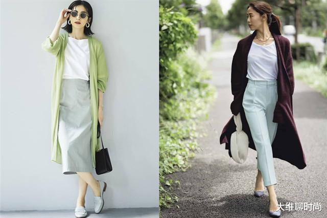 大维聊时尚|秋天的第一件时装，少不了针织长开衫，40+女人穿了显瘦又百搭
