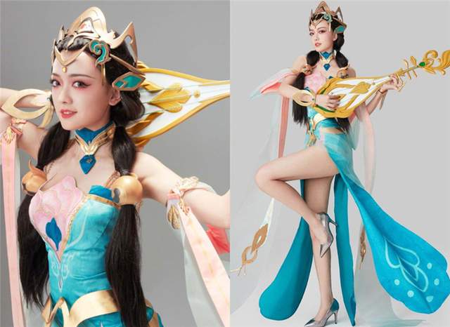 杨超越|王者公益赛收官!娄艺潇玩COS像娃娃,杨超越神还原,灵儿腿精吧