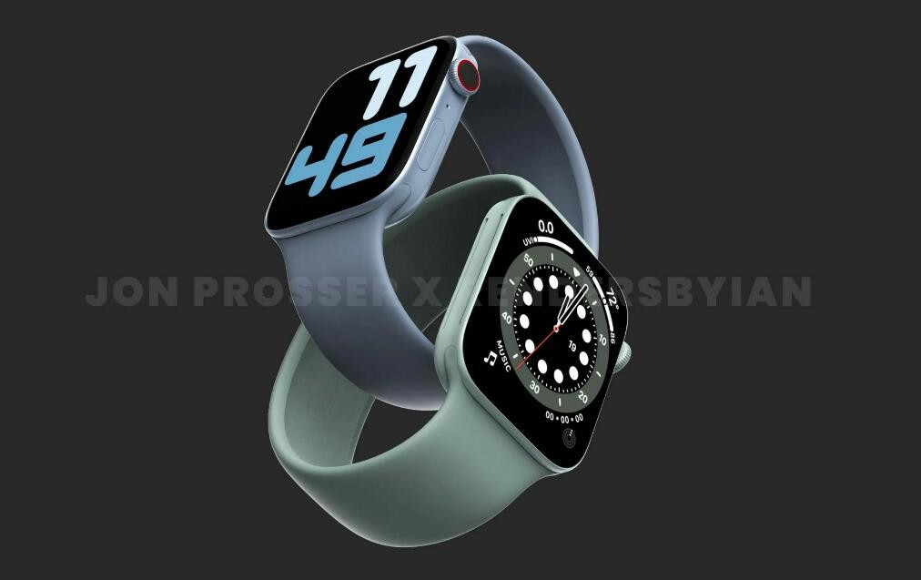 Apple Watch|AppleWatch 7有45mm版本！外观更硬朗了