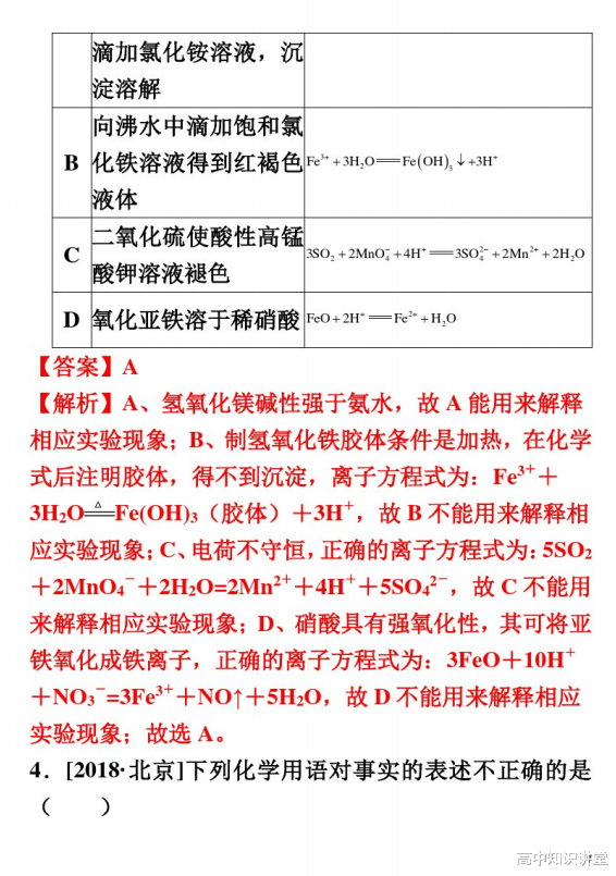 高中化学|高中化学：离子反应和氧化还原反应题型总结，覆盖常考题型，三年都可用！