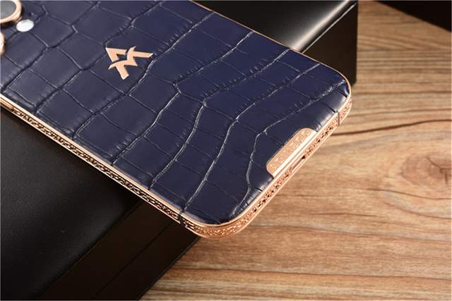 酷睿处理器|爱马仕同款，皮革中的黄金：蓝色鳄鱼皮定制款iPhone 13 Pro