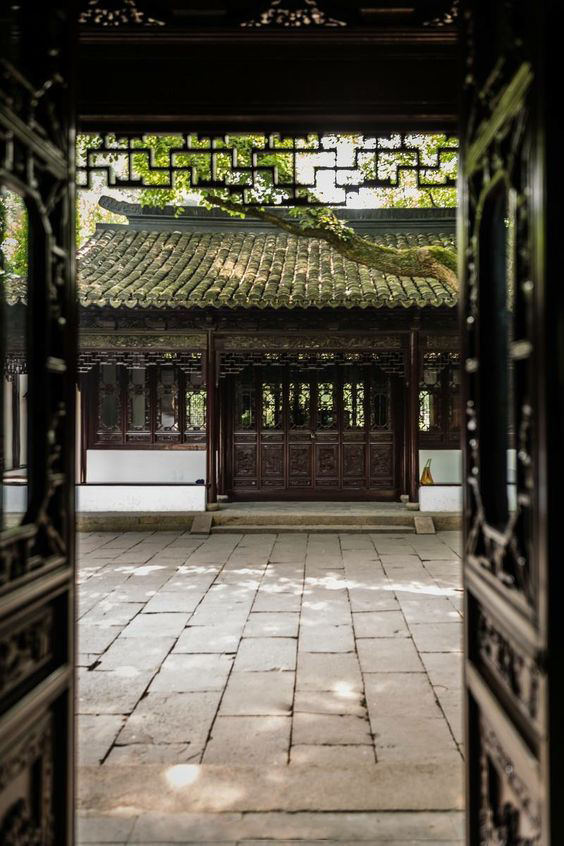 |中式院落，每一张都可以用来做桌面壁纸的庭院小景，唯美中式风