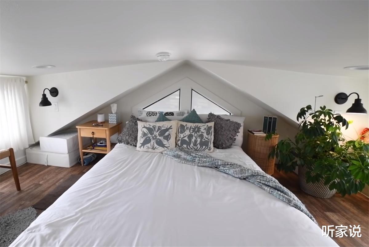一位65岁奶奶独居37㎡小家：利用4米层高做卧室，蜗居日子转眼1年