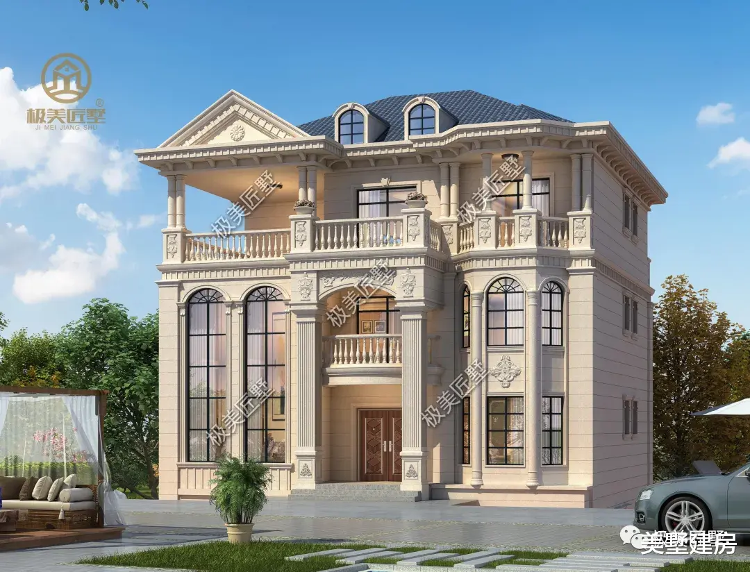 占地方正大气，这款四层欧式别墅外观精美，百看不厌！