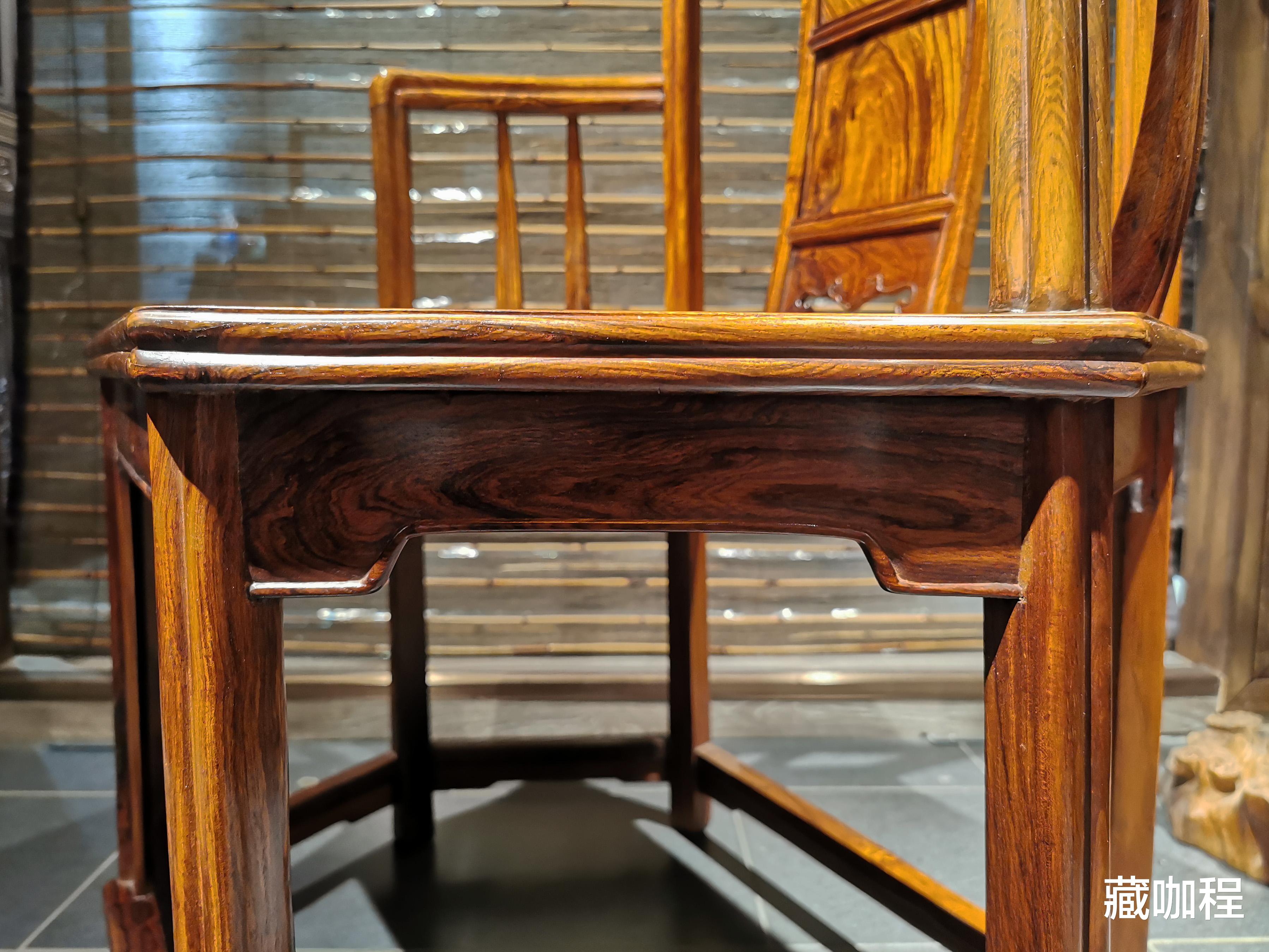 钱币|座下劈料造,黄花梨六方椅主打层次感