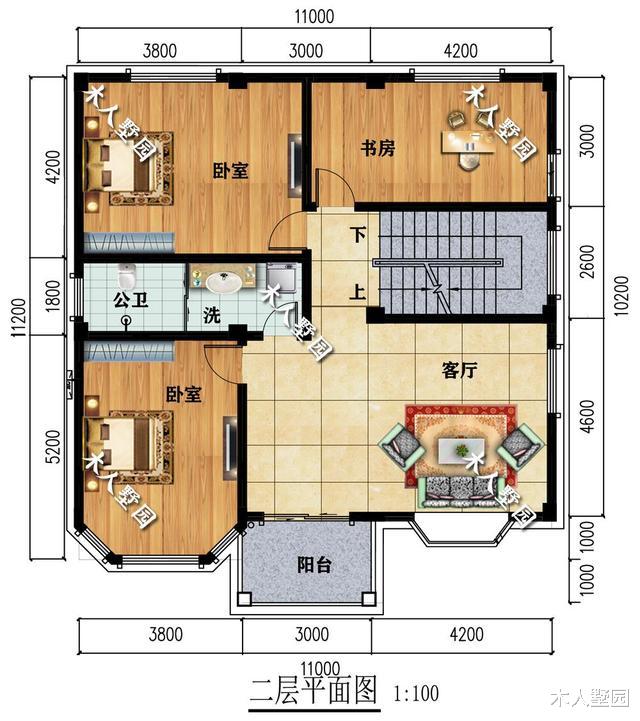 粉色|126平的二层别墅设计，造型经典，乡村流行的小洋楼