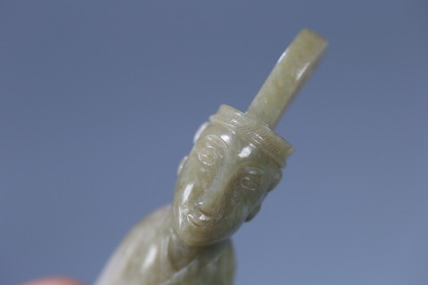 |汉代，和田玉错金银勒子