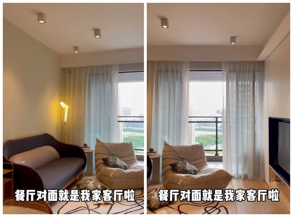 一位姑娘的69㎡小三居户型:保持极简风格设计,空间紧凑却精致