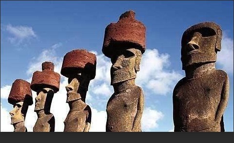 复活节岛 英考古学家：揭开复活节岛石像巨帽之谜