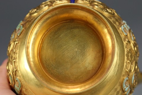 绿松石|清 斋戒牌、金器