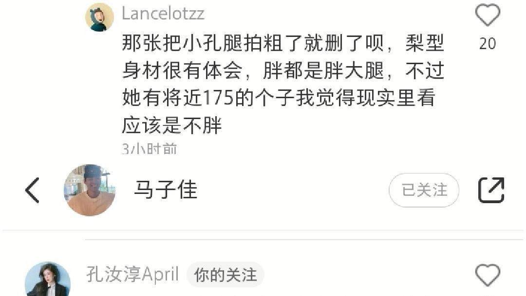 孔汝淳|孔汝淳晒近况，网友吐槽她太胖了，马子佳回怼：我喜欢她无关胖瘦