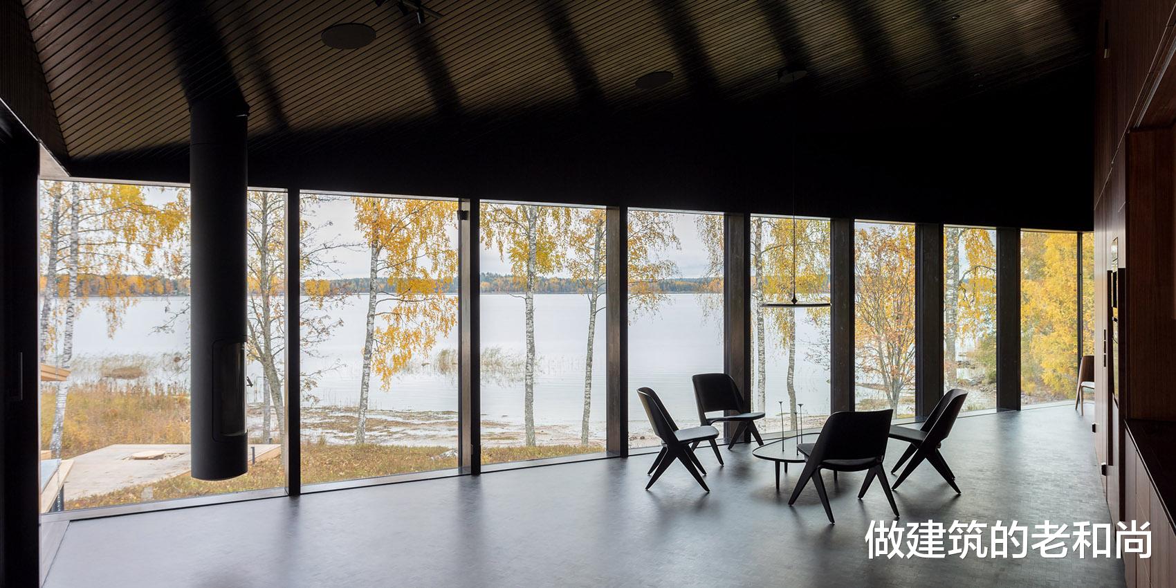 建筑设计|向湖而生的住宅:场地拥有的自然美景,少不了大落地玻璃窗