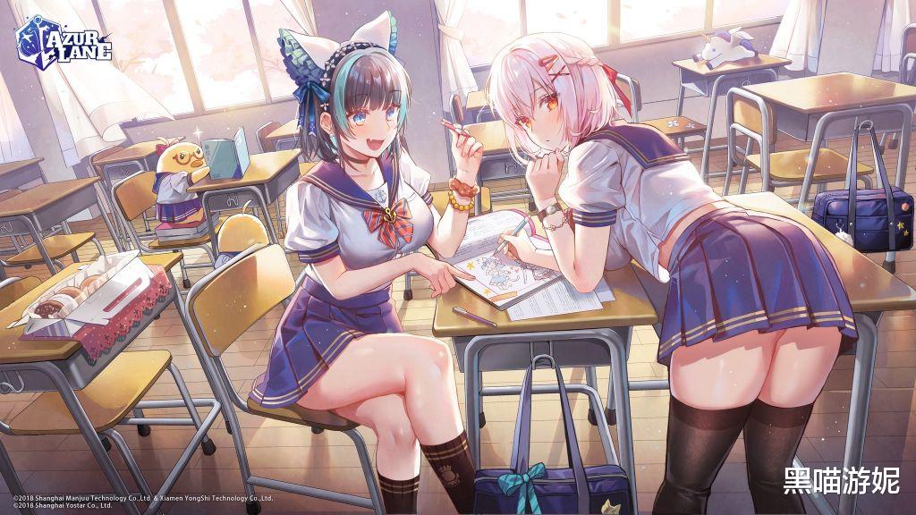 制服|碧蓝航线：国际服特殊官方贺图汇总 让人心动的双马尾大凤JK制服