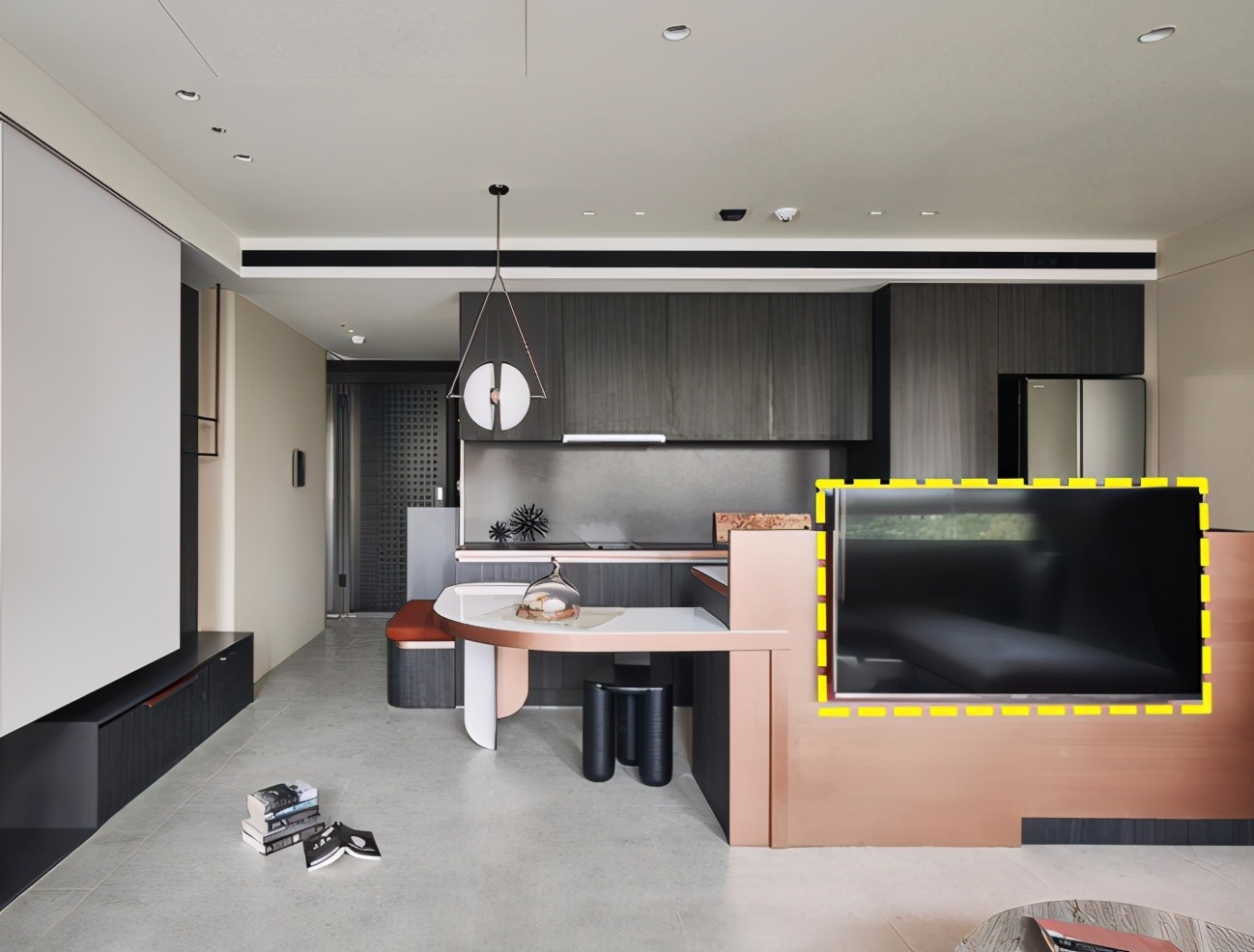 电视墙别动不动就过万，水槽延伸直接吊电视，简约漂亮还省钱