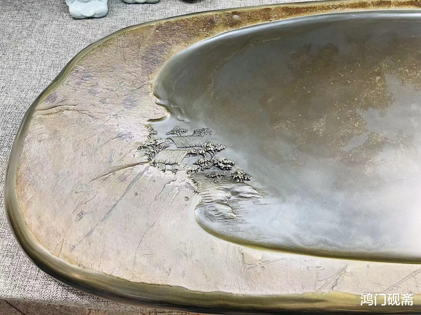 雕刻|年少不知雕刻香，这2块石雕茶盘虽然美，但估计只有40岁男士才懂