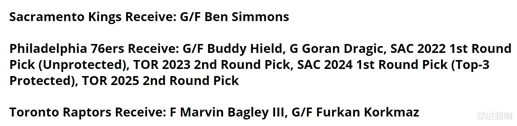 青海 各取所需！3方5人交易方案出炉，西蒙斯赴国王，恩比德迎三分神射