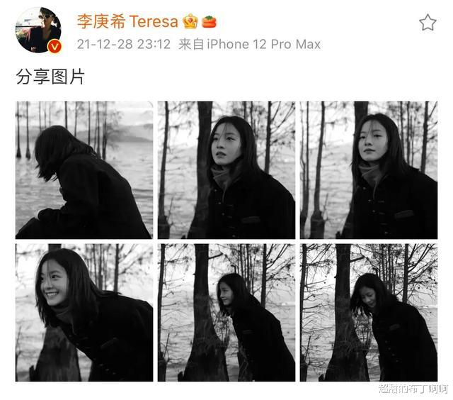 李庚希|李庚希分享黑白滤镜plog，尽显高级感，笑起来好治愈，氛围感十足