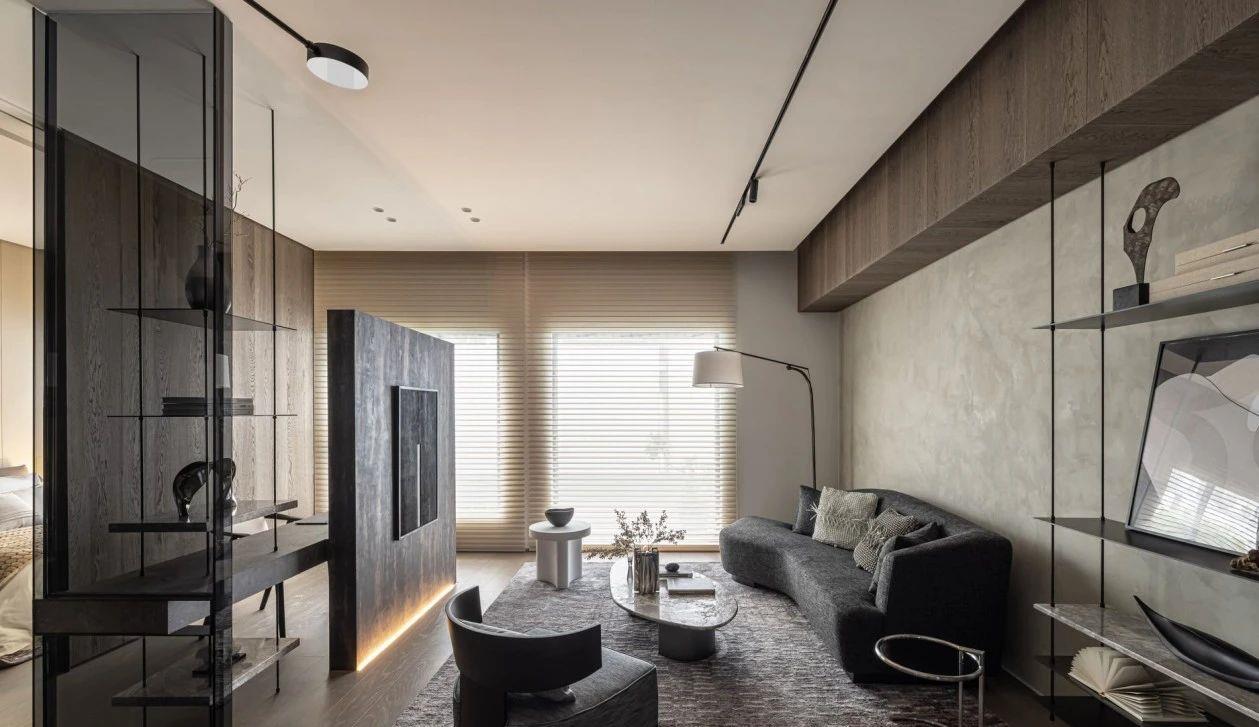 设计师|大学老师的105㎡新家，光是一个客厅就迷住了我，这才叫高级感