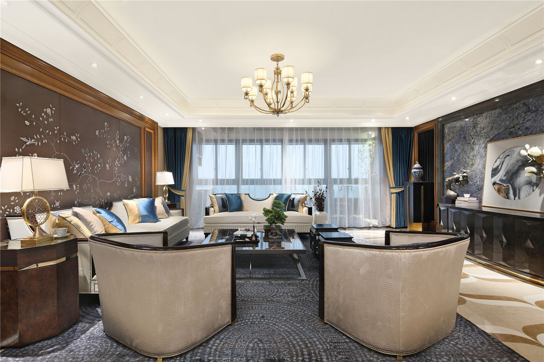 高级的复式装修,完美利用各种色彩,装饰充满质感的家