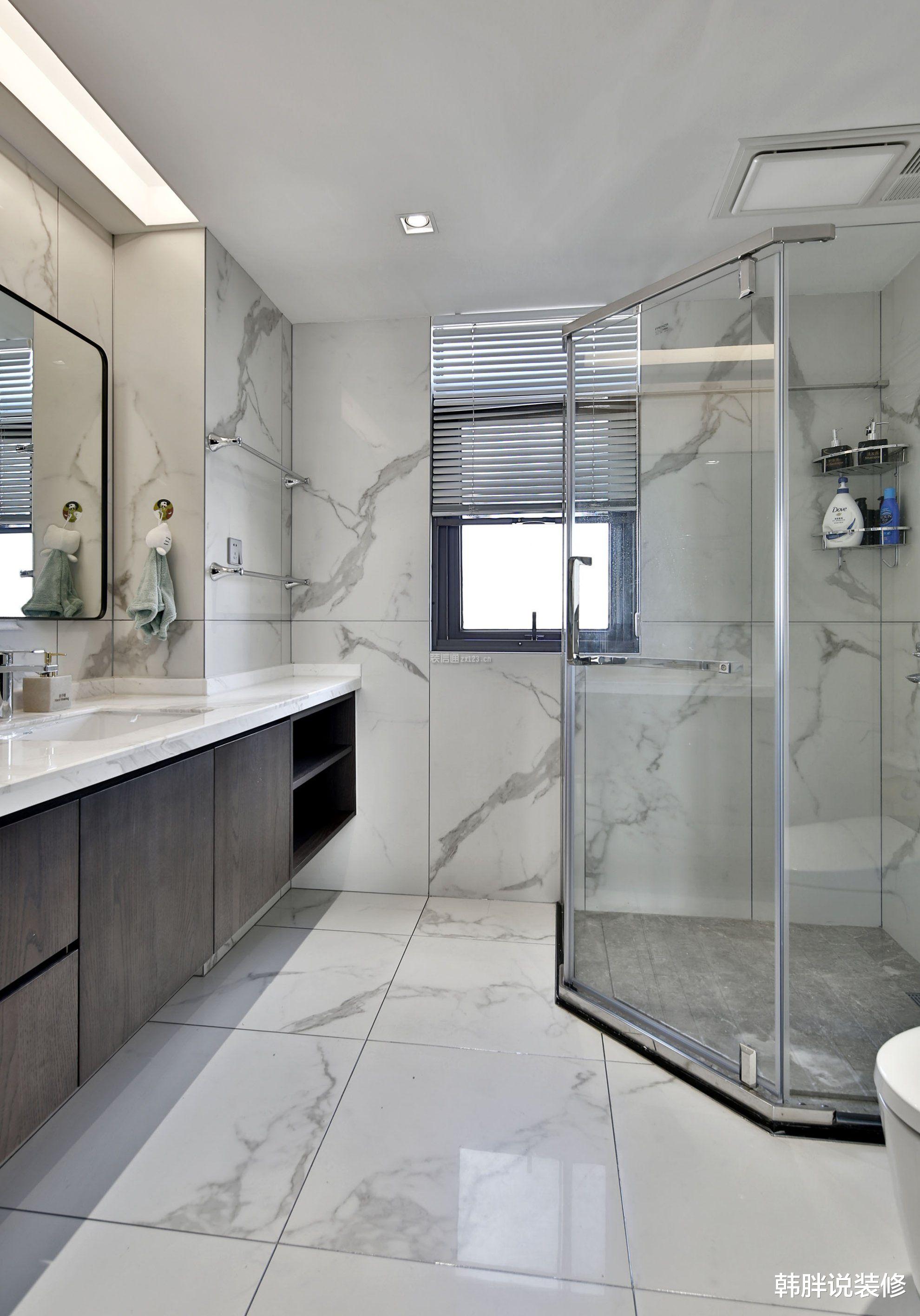 韩胖说装修 我家淋浴房隔断只做一半，既省钱又好用，亲朋好友都纷纷效仿