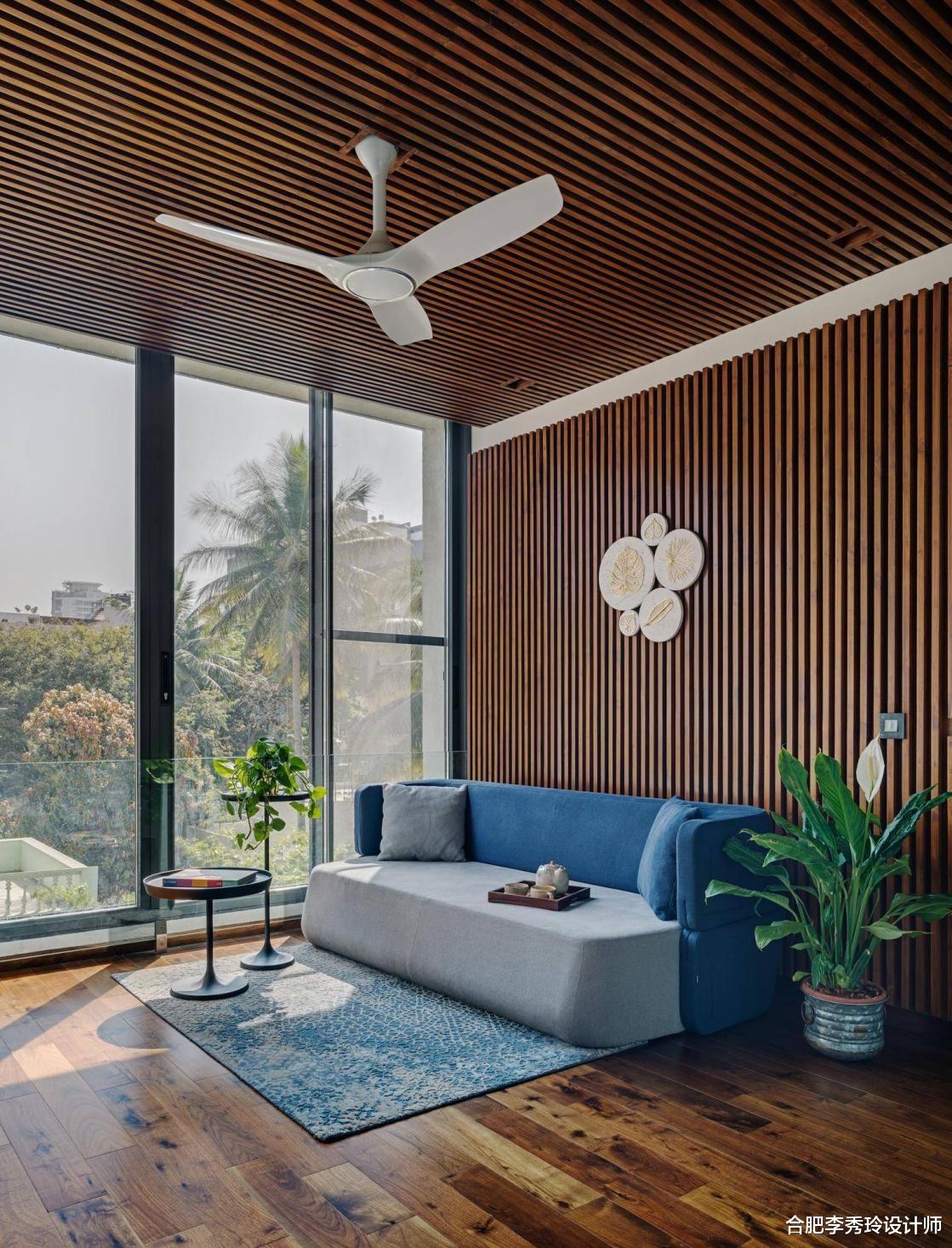 合肥李秀玲设计师|跟父母同住“回”字户型，双客厅双楼梯中间天井汀步，舒适和睦