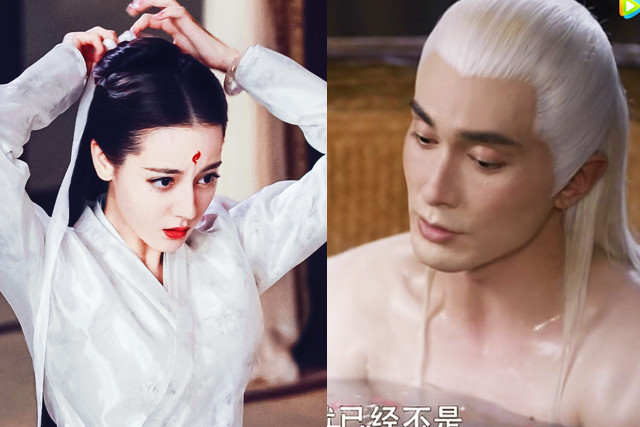 迪丽热巴|迪丽热巴《驭鲛记》捉妖师怒比爱心，任嘉伦肌肉鱼王燃爆全场